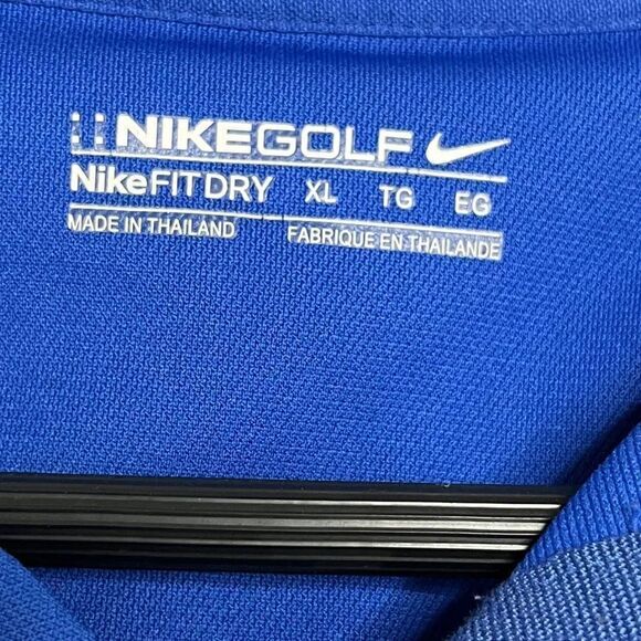 NIKE Golf Fit Dry Short Sleeve Polo Shirt Dark Blue Size XL - Picture 4 of 5